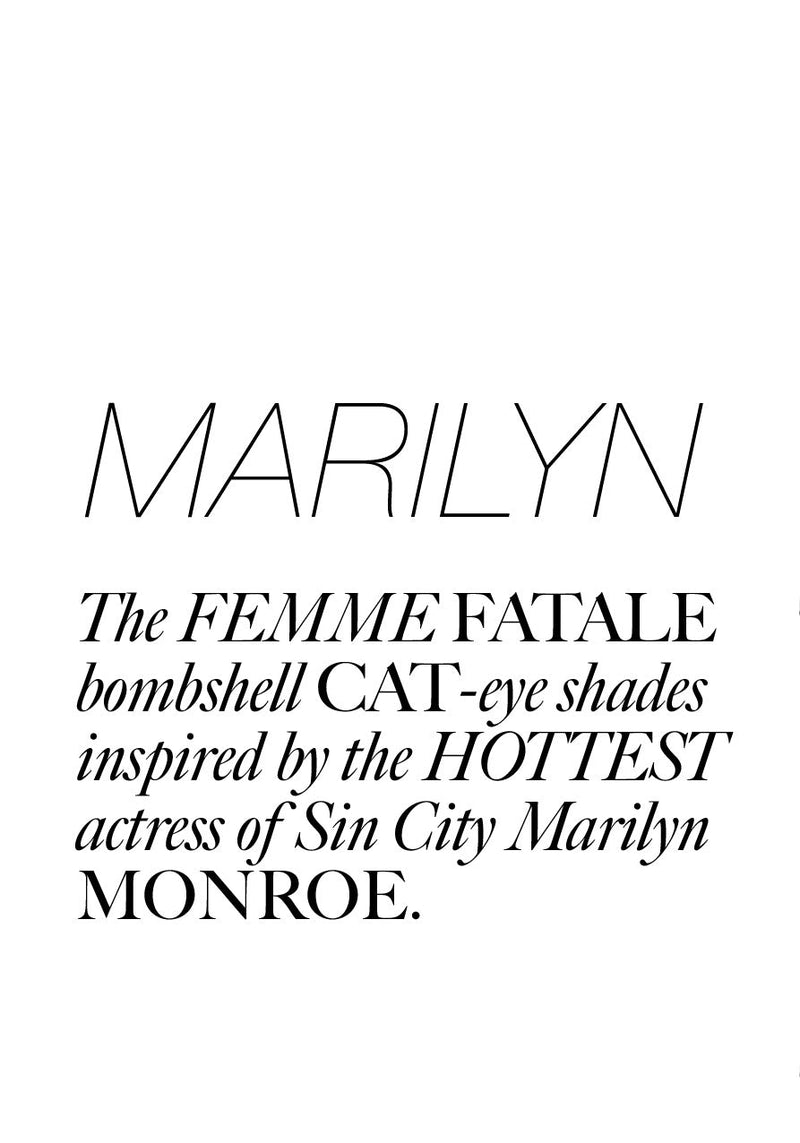 MARILYN, black/black